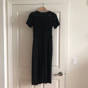 Black Asos Midi Lace Dress